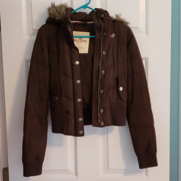 down bomber jacket hollister